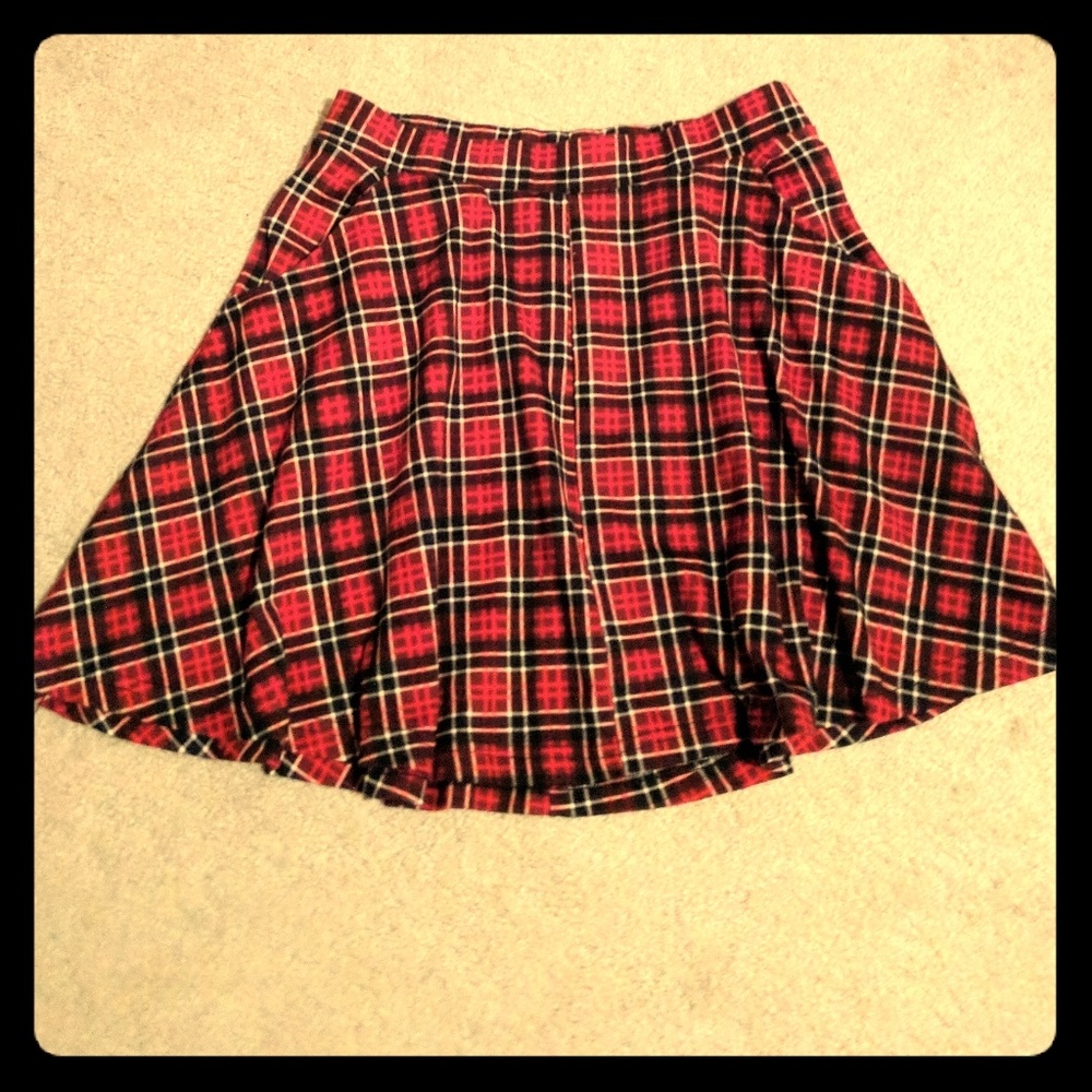 💲Plaid Schoolgirl Skater Skirt
